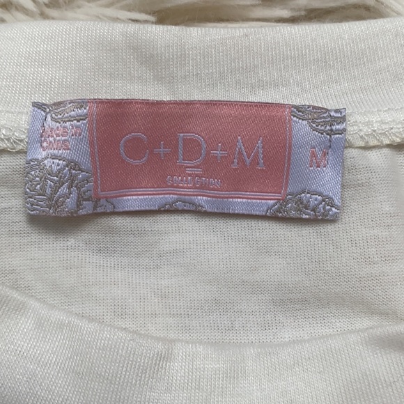 🎉2X HP🎉 C+D+M Fair Isle Reindeer LS Tee 💗 White Red Green - Picture 11 of 12